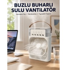 Spreyli Mini Masaüstü Fan | 500ML Su Hazneli, 3 Kademeli Soğutucu Yeni Nesil