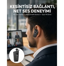 Mikrofonlu Makaralı Bluetooth Kulakiçi Kulaklık Android ve İOS Uyumlu Yeni Nesil