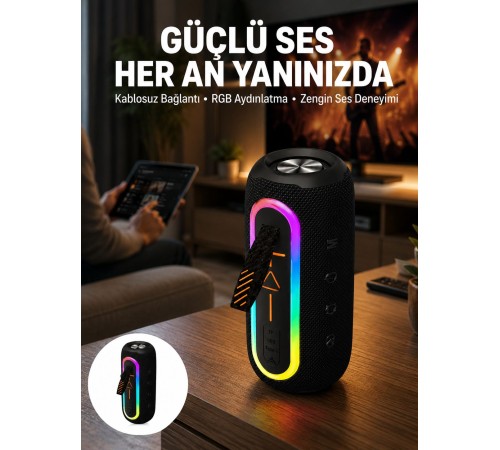 Bluetooth Hoparlör Uzun Pil Ömrü Taşınabilir Yüksek Ses Kaliteli Yeni Nesil