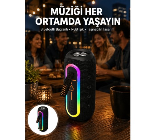 Bluetooth Hoparlör USB Şarjlı Uzun Pil Ömrü Android ve İOS Uyumlu Renkli Yeni Nesil