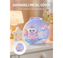Şifreli Çocuk Para Kasası Metal Gövdeli Güvenli Kutu