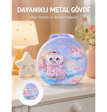 Şifreli Çocuk Para Kasası Metal Gövdeli Güvenli Kutu