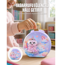 Metal Çocuk Para Kasası Ayarlanabilir Şifreli Kilitli