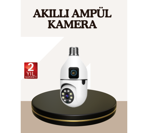 İki Yönlü Sesli WiFi Kamera – Ampul Tipi Ev ve Ofis Güvenlik Kamerası