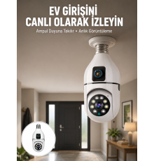 1080P WiFi Ampul Güvenlik Kamerası – Gece Görüş & Uzaktan Erişim Yeni Nesil