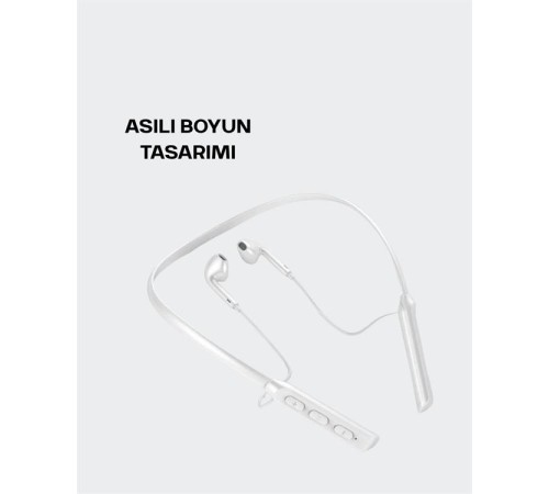 Uzun Pil Ömürlü Kablosuz Kulaklık – Boyun Askılı, 100 Saat Kullanım