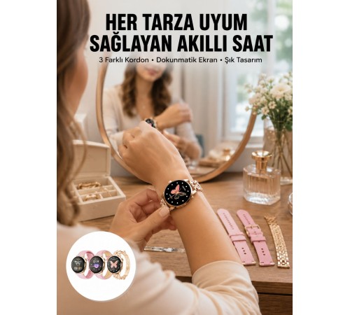 Akıllı Saat – Kalp Atış Takipli, Spor Modlu, Uzun Pil Ömürlü Yeni Nesil