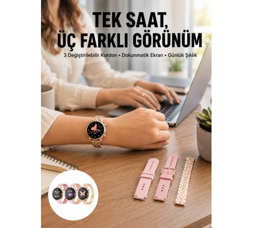 Akıllı Saat – Dokunmatik Ekran, Spor Modu ve Kalp Atış Sensörü Yeni Nesil