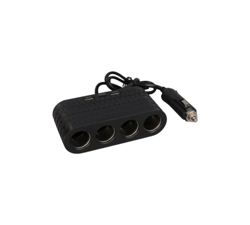 4 Çakmak Girişli Araç Çoklayıcı Type C ve USB Destekli Güvenli Güç Dağıtıcı