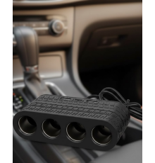 4 Çakmak Girişli Araç Çoklayıcı Type C ve USB Destekli Güvenli Güç Dağıtıcı