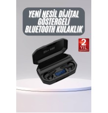 Rgb Işıklı Çift Mikrofonlu Siyah Profesyonel  Kulaklığı Kablosuz Kulakiçi