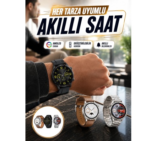 Akıllı Saat 5.0 Bluetooth Bağlantılı Sağlık ve Uyku Takibi Sosyal Medya Girişli Yeni Nesil
