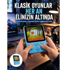 3.5 İnç Mini Atari Taşınabilir Oyun Konsolu 666 Adet Retro Oyun Yeni Nesil