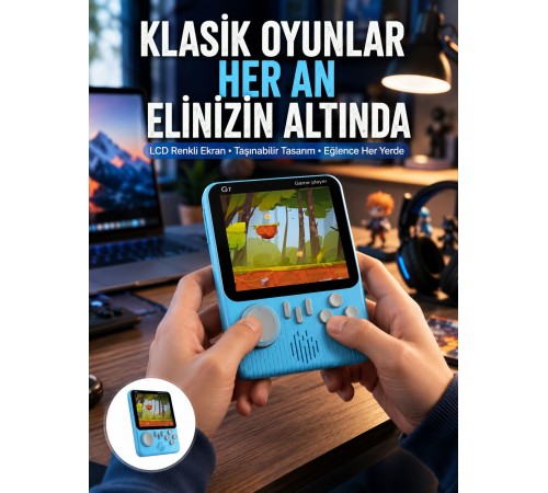 3.5 İnç Mini Atari Taşınabilir Oyun Konsolu 666 Adet Retro Oyun Yeni Nesil