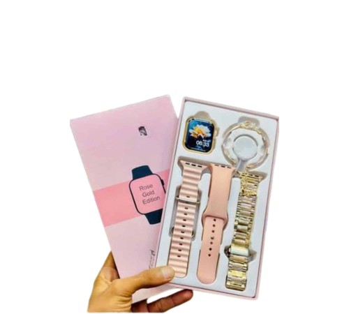 Yeni Nesil Kadın Akıllı Saat Rose Gold Android ve İos Uyumlu