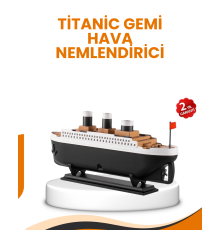 7 Renk Ortam Işıklı Dekoratif Gemi Tasarım Hava Nemlendirici Difüzör