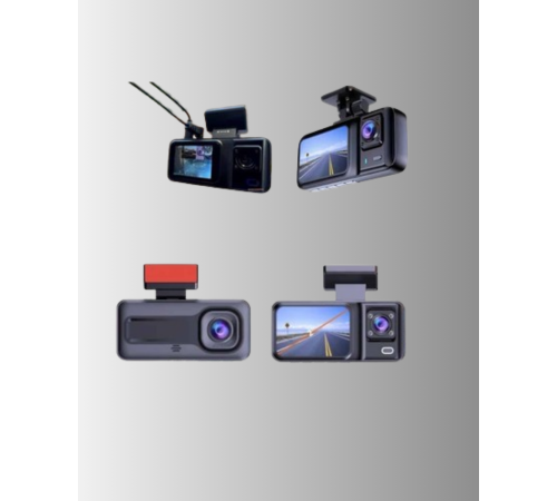 3 Kameralı Araç İçi Kayıt Cihazı 1080P Full HD Gece Görüşlü ve Wi-Fi Bağlantılı
