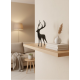 Geyik Figürü Gri Modern Salon ve Raf Dekoru