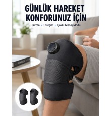 3 Seviyeli Titreşimli Isıtmalı Diz Bakım Masaj Cihazı Yeni Nesil