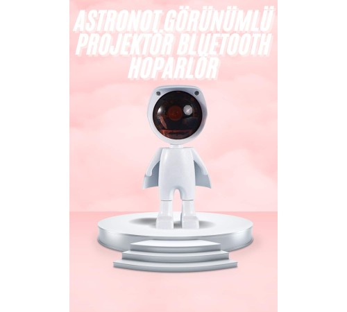 Gün Batımı Lambası Işık Arka Plan Projektör Sevimli Astronot Enerji Tasarruflu
