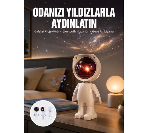 Projeksiyon Güneş Lambası Astronot Gün Batımı Projektör LED Işıklı Yeni Nesil