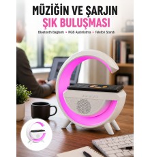 Yeni Nesil Bluetooth Hoparlör Speaker 5.0 Taşınabilir G Şeklinde Powerbankli Yeni Nesil