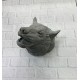Gri Kurt Duvar Biblosu Güçlü Detaylı Dekoratif Tasarım 25x19 cm