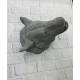 Gri Kurt Duvar Biblosu Güçlü Detaylı Dekoratif Tasarım 25x19 cm