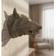 Gri Kurt Duvar Biblosu Güçlü Detaylı Dekoratif Tasarım 25x19 cm