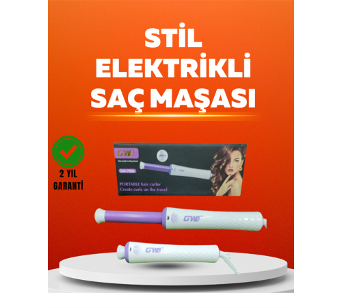GW Taşınabilir Saç Maşası – 360° Döner Kablo, Negatif İyonlu Seramik Teknoloji
