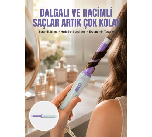 Hızlı Isınan, Kompakt ve Güvenli – Tüm Saç Tiplerine Uygun Kıvırma Cihazı Yeni Nesil