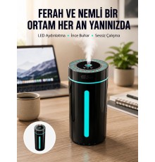Ultrasonik Nemlendirici LED Işıklı Aromaterapi Difüzör Sessiz Çalışma Yeni Nesil