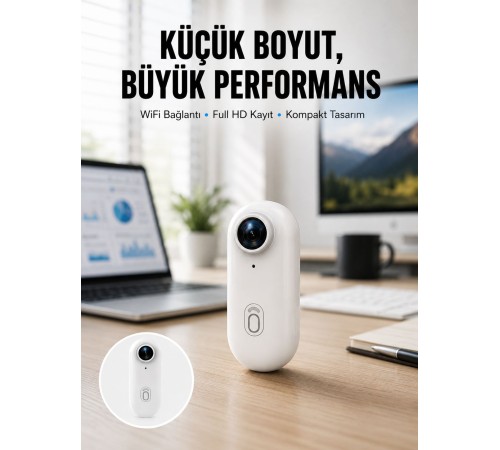 360° Klipsli Manyetik Spor Kamera Yüksek Çözünürlük Yeni Nesil