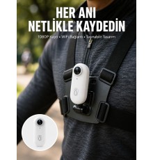 Suya ve Darbeye Dayanıklı Kompakt Spor Kamera 1080P Yeni Nesil