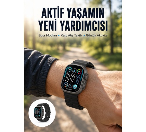 AMOLED Ultra Akıllı Saat 15 Gün Batarya Güçlü Ekran Yeni Nesil