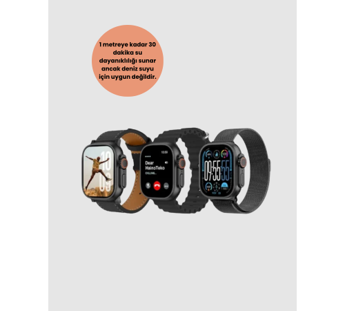AMOLED Akıllı Saat 49mm Bluetooth Arama Spor ve Sağlık Yeni Nesil
