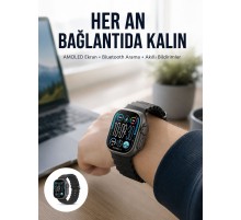 AMOLED Akıllı Saat 49mm Bluetooth Arama Spor ve Sağlık Yeni Nesil