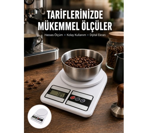Hassas Ölçüm İçin Dijital Mutfak Tartısı – 10 Kg Kapasiteli Yeni Nesil
