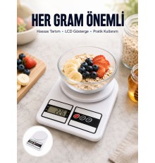 LCD Ekranlı Yüksek Hassasiyetli Dijital Mutfak Terazisi Yeni Nesil
