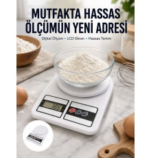 10 Kg Kapasiteli LCD Ekranlı Dijital Mutfak Tartıs Yeni Nesil