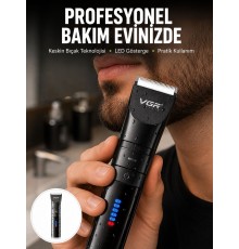 Şarjlı Tıraş Makinesi –Dijital Ekranlı, Hızlı Şarjlı, Profesyonel Kesim Seti Yeni Nesil