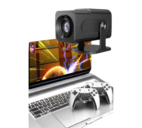 Çift Kollu Game Box Projeksiyon Cihazı Kumandalı Android Tv Dahili Hoparlör Yeni Nesil