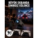 Çift Kollu Game Box Projeksiyon Cihazı Kumandalı Android Tv Dahili Hoparlör Yeni Nesil