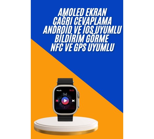 Akıllı Saat Çok Fonksiyonlu Unısex Sosyal Medya Girişli Bluetooth Bağlantılı Yeni Nesil
