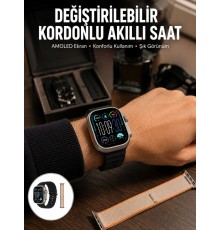 Akıllı Saat Çok Fonksiyonlu Unısex Sosyal Medya Girişli Bluetooth Bağlantılı Yeni Nesil
