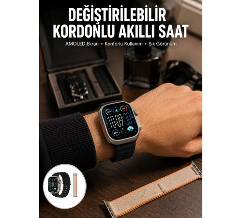 Akıllı Saat Çok Fonksiyonlu Unısex Sosyal Medya Girişli Bluetooth Bağlantılı Yeni Nesil