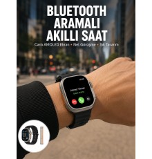 Akıllı Saat Kol Saati Android ve İOS Uyumlu Nabız Ölçer Sesli Asistan Yeni Nesil