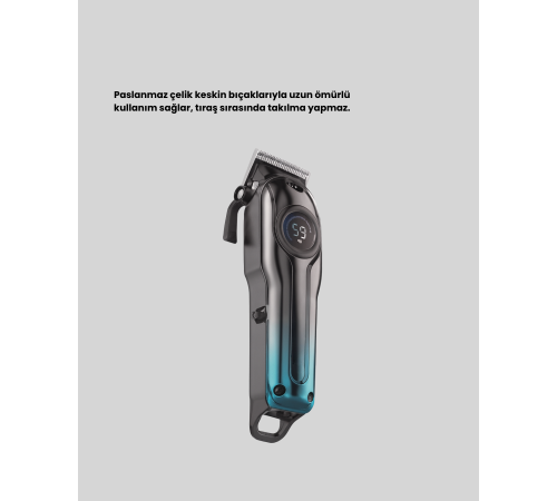 Güçlü Motorlu Paslanmaz Çelik Bıçaklı Saç Kesim Makinesi
