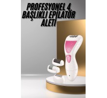 Ayak Törpü Başlıklı Epilatör Aleti 4 Başlıklı Taşınabilir Şarjlı Epilasyon Cihazı