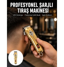 Type-C Şarjlı LCD Ekranlı Profesyonel Saç Sakal Tıraş Makinesi Yeni Nesil